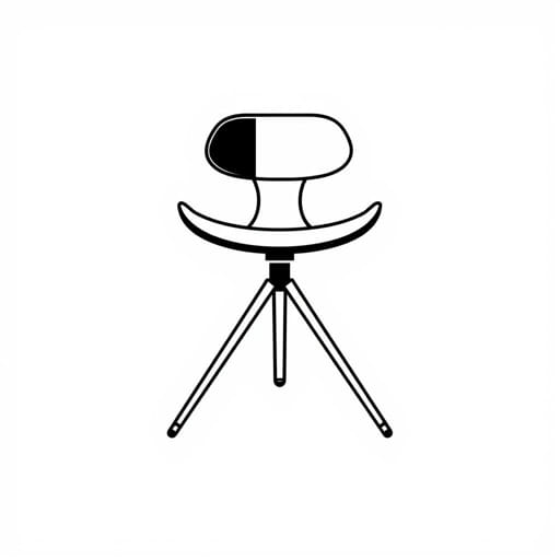 Tripod Chair With Backrest