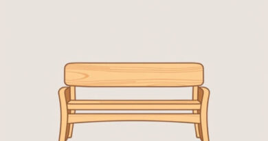 Wooden Bench With Backrest