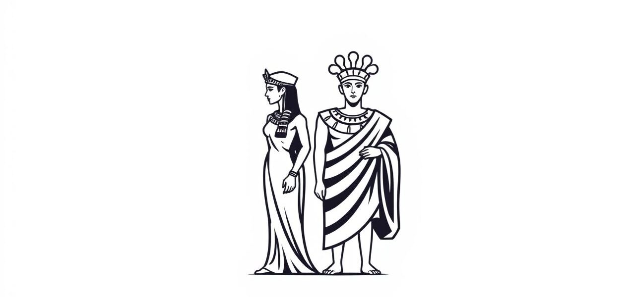 Cleopatra and Julius Caesar