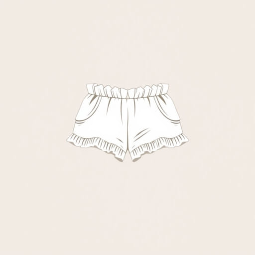 Edikted White Frilly Shorts