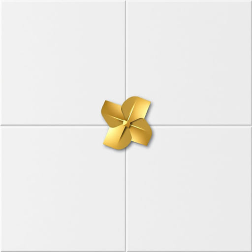 Elegante Pinwheel Gold Tile
