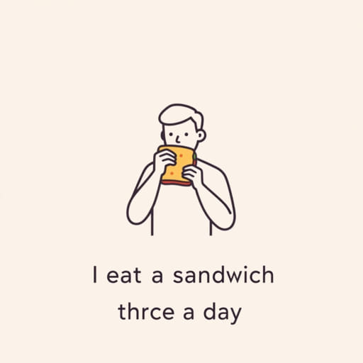 I Eat a Sandwich Thrice a Day
