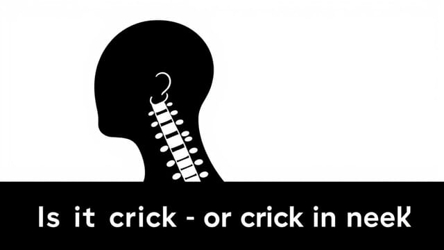 Is it crick or crick in neck?