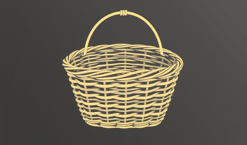 What is a wickerwork basket