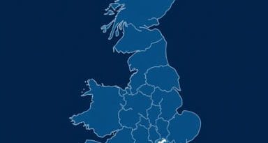 England Map Showing Counties