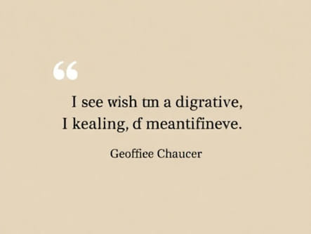 One Meaningful Quote From Geoffrey Chaucer