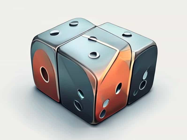 Edcdicex Metal Polyhedral Dice