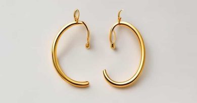 Gold Hoop Dangle Earrings