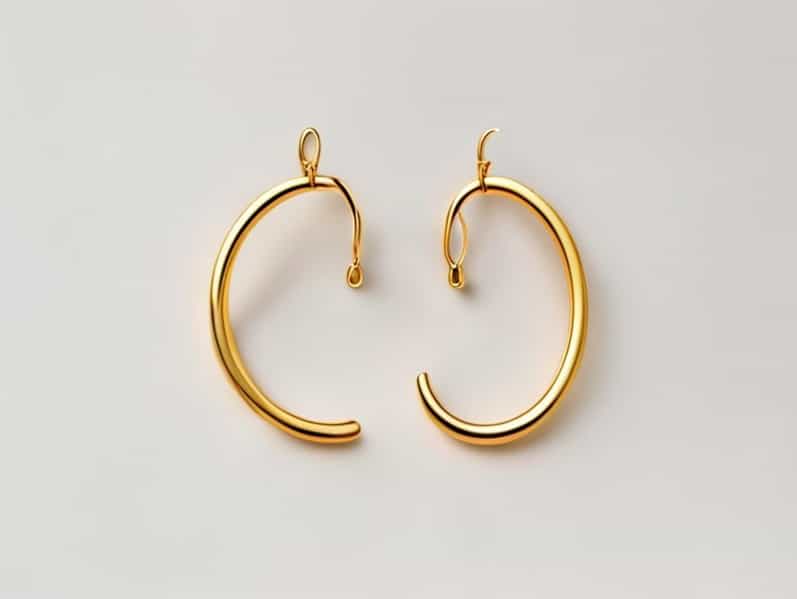 Gold Hoop Dangle Earrings