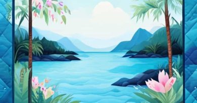 Jp15 Cerulean Paradise Quilt