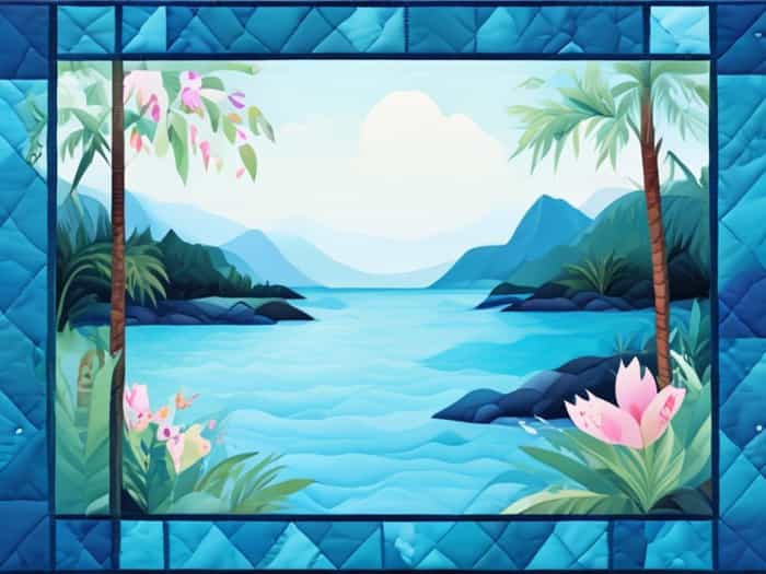 Jp15 Cerulean Paradise Quilt