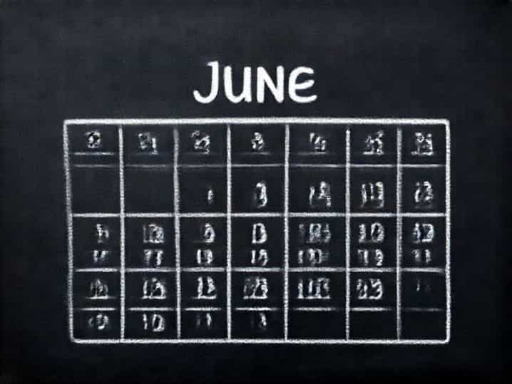 June Chalkboard Calendar Ideas