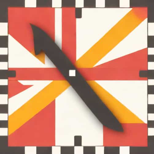 Blade Seen On The Angolan Flag Crossword Clue