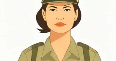 Military Female Soldier With Unwavering Stubbornness