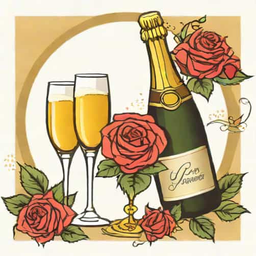 Champagne And Roses Flagman