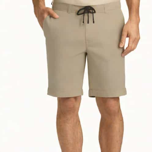 Gaberdine Zip Pocket Shorts