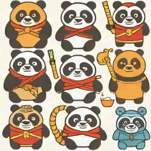 Kung Fu Panda Plushies