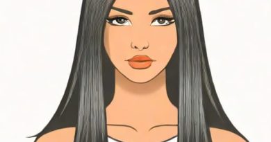 Long Straight Fanned Hime Cut Hair
