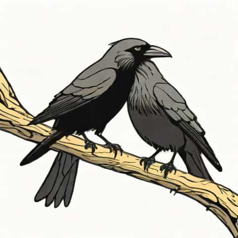 Picture Of Jackdaw And Crow