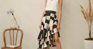 Zara Patchwork Ruffle Skirt