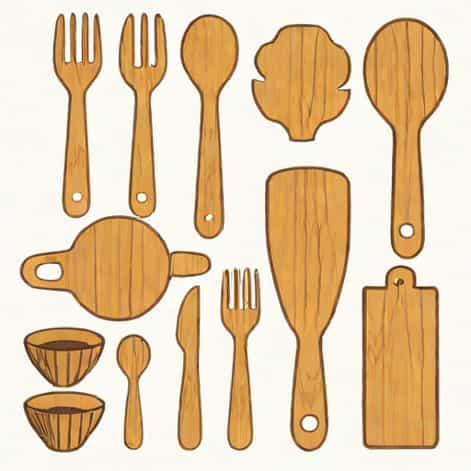 Zulay Teak Wood Utensil Set